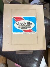 Vintage 70s Check File Box Sterling Plastics Card File Organizer picture