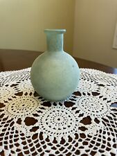 Frosted Green Italian Glass Bud Vase Italy picture
