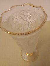 Jeannette Co. Depression glass vase harp pattern 7.5 inches picture