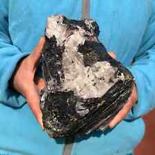 8.2 LB Natural Black Tourmaline Quartz Crystal Rough Gemstone Specimen Healing picture