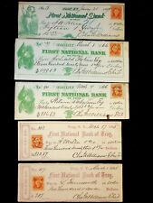 1865-69 Troy NY New York Bank Checks Charles Williams, Archibald Fortune, Titus picture