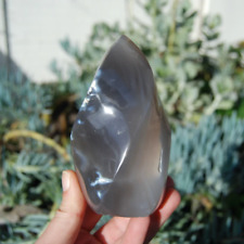 5in 1.4lb Grey Orca Agate Crystal Flame Tower picture