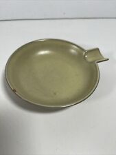 Vintage Pottery Green Ashtray One Fleachip/Crazing See Photos picture