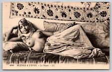 La Sieste Nude Algerian Arab Woman Vintage Ethnic Postcard France Scenes & Types picture