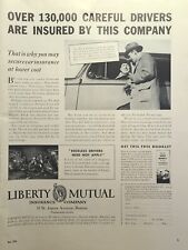 Liberty Mutual Insurance Company Auto No Reckless Drivers Vintage Print Ad 1936 picture