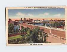 Postcard Third Avenue Bridge Showing Milling Section Minneapolis Minnesota USA picture