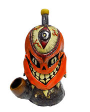 Red Eyed Demon Handmade Tobacco Smoking Hand Pipe Creepy Smile Evil Creature Art picture