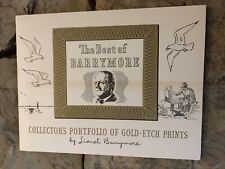 The Best of Barrymore Gold Etched Prints Vintage Set of Four picture