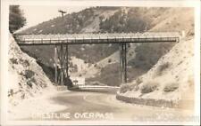RPPC Crestline Overpass,CA San Bernardino County California Real Photo Post Card picture