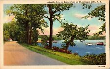 Postcard Lakeside Drive Bemus Point Chautauqua Lake New York Boats  picture