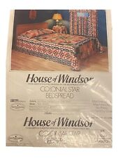 VTG Bates House of WIndsor Colonial Star Full Size 90x110 Bedspread Orange/Topaz picture