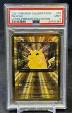 Pikachu 2021 Pokemon Celebrations Metal Ultra-Premium Collection #58 PSA 9 MINT picture