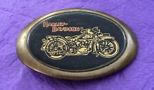 Vintage Genuine Rare1983 Baron Brass Harley Motorcycle Biker Belt Buckle picture