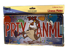 Vintage Taz Party Animal Vanity License Plate  Looney Tunes Tasmanian Devil picture