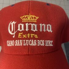 Corona Extra Cabo San Lucas BCS MEX Cap Strap Back Baseball Hat RED OSFM VGUC picture