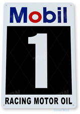 Mobil 1 Gas Oil Sign, Station, Garage, Auto Shop, Retro Rustic Tin Sign C551 picture