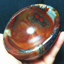 TOP 305G Natural Polished Silk Banded Lace Agate Bowl Madagascar  A2795 picture