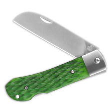 QSP Knives Worker Lockback 128-B Knife Bohler N690 Steel & Green Bone picture