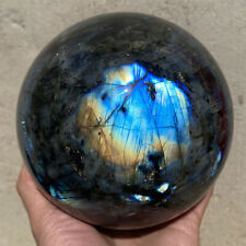 6.95LB TOP Natural Labradorite Quartz Sphere Crystal Ball Healing MXQ1418 picture