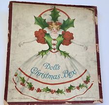 Rare Victorian Ernest Nister Dolls Christmas Box - 6 Die Cut Christmas Dolls picture