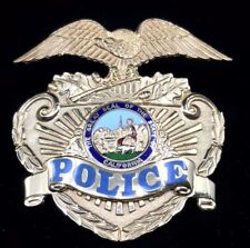 Obsolete California State Police Cap/Hat Badge. By Sun badge CO. LA County picture
