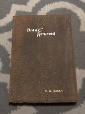 Vintage Decorative Soft Leather Journal Daily Diary Notebook Unused 1925 Seelman picture