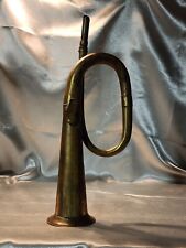 VINTAGE SMALL BRASS BUGLE HORN/POSSIBLY OLD CAR HORN? picture