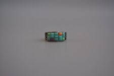 Vintage Navajo Sterling Silver Multi Stone Ring  Size 5 1/2 picture