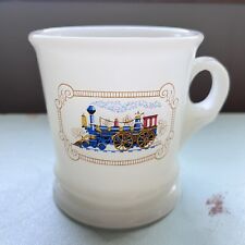 Vintage Avon Shaving Mug White Milk Glass Train Cup picture