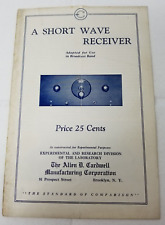 Broadband Shortwave Receiver Brochure 1940 Allen D Cardwell Laboratory Brooklyn picture