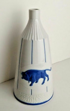 Vintage Weiss Kuhnert Blue Bison Empty Vodka Bottle 1960s 22cm tall Weiß Kühne picture