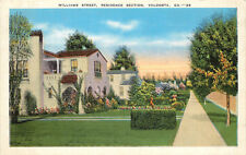 Vintage Postcard Williams Street Residential Section Valdosta GA Lowndes County picture