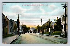 Pawtuxet RI-Rhode Island, Street Scene, Broad Street, Antique, Vintage Postcard picture