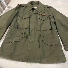 VINTAGE Military Coat Man’s Cotton WRS Sateen 9 Oz WRT QM Shade 107 Short Small picture
