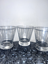 3 CLEAR FLARE LOWBALL ROCK GLASSES picture