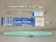 Vtg. Lot Of poker & 3 Glass 2 Oral 1 Rectal Fever Thermometers Assorted Makers picture