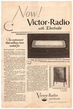1929 Victor Radio Vintage Print Ad With Electrola The Instrument Millions Waited picture