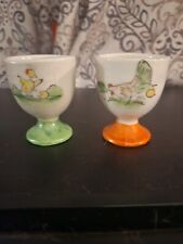 PAIR OF TWO VINTAGE JAPAN EGG CUPS - EUC picture