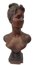 EMILE PINEDO FRENCH 19 CENTURY BRONZE 17'' HIGHT BUST   MAGNIFICENT picture