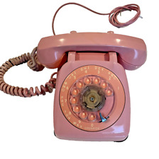 Vintage WORKING Automatic Electric PINK Rotary Telephone - Very Clean Original picture