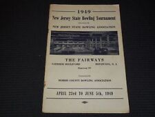 1949 NEW JERSEY STATE BOWLING TOURNAMENT PROGRAM - MORRIS COUNTY - J 7896 picture