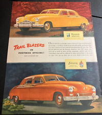 1947 Kaiser / Frazer - Vintage Original Illustrated Color Print Ad / Wall Art picture