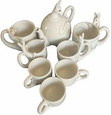 Vintage Fitz & Floyd Kangaroo Joey Ceramic Tea Set Pot Cups Cream Sugar Retired picture