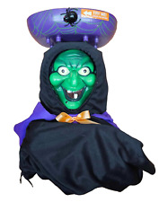 Gemmy Animated Talking Witch Candy Dish Changes Faces Halloween(READ DESC) picture