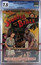 🌟 CGC 7.5 PICTURE STORIES FROM THE BIBLE #1 NEW TESTAMENT DC 1944 🔑 1st JESUS picture