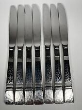 GORHAM Japan 18/8 BALUSTER Hammered Stainless Silver Flatware Butter Knives, 7 picture