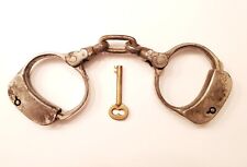 Antique 1882 Iver Johnson Patrolman Officers - Bean Prison Handcuffs With Key picture