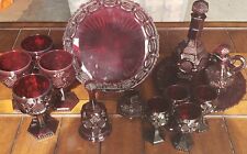 Vintage Avon 1876 Cape Cod Ruby Red Set of 14 Pieces picture