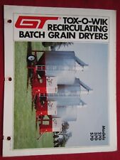 1976 GT GILMORE-TATGE CLAY CENTER, KANSAS, TOX-O-WIK BATCH GRAIN DRYERS BROCHURE picture