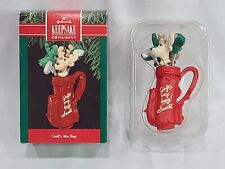 Vintage Hallmark Christmas Ornament Golf’s My Bag Santa’s Reindeer picture